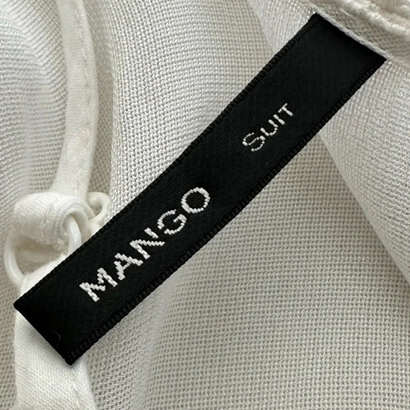 MANGO Suit White Dress Embroidered Western Camisole Sheer Ivory Feminine LWD 2 - Picture 10 of 16
